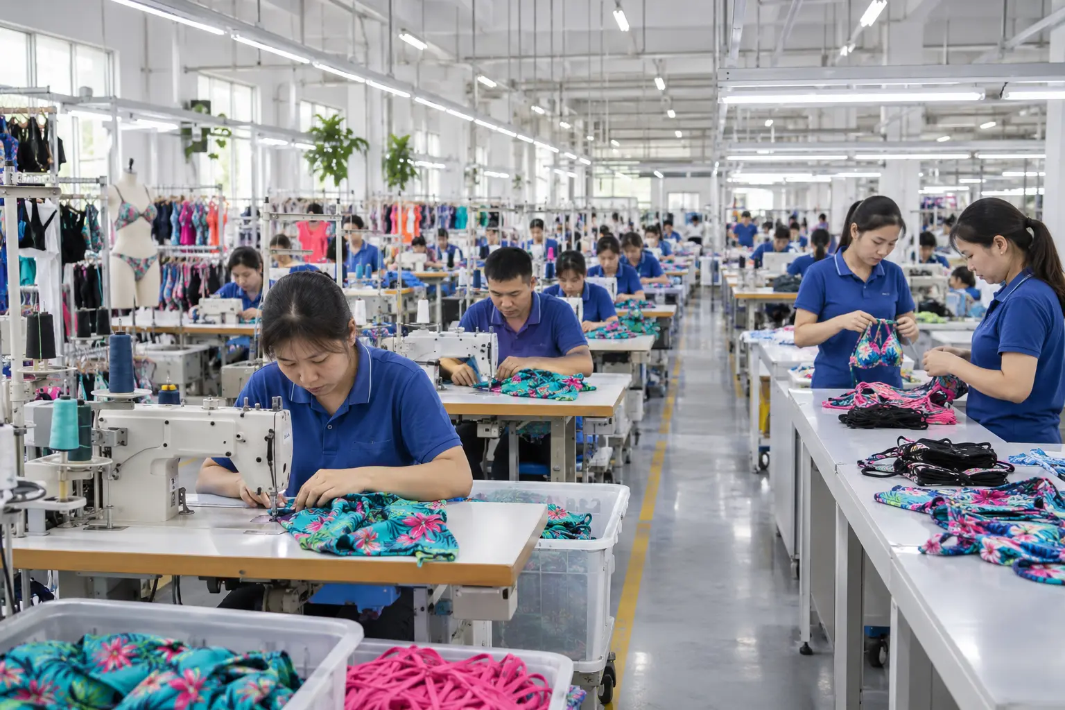 Skymax swimwear factory in Dongguan